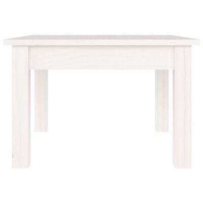 vidaXL Mesa de centro de madera maciza de pino blanco 45x45x30 cm