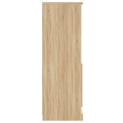 vidaXL Aparador de madera contrachapada roble Sonoma 60x35,5x103,5 cm