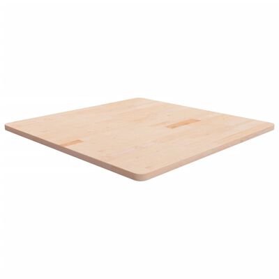 vidaXL Tablero de mesa cuadrada madera de roble sin tratar 90x90x2,5cm