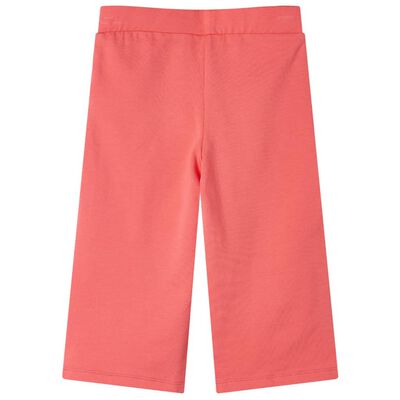 Pantalón infantil con perneras anchas coral 116