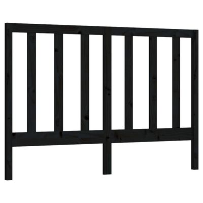 vidaXL Cabecero de cama madera maciza de pino negro 126x4x100 cm