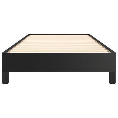 vidaXL Estructura de cama sin colchón cuero sintético negro 90x200 cm