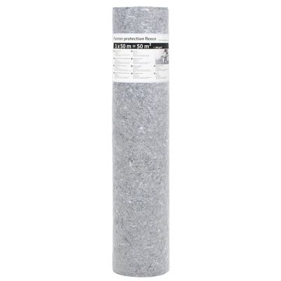 vidaXL Fieltro antideslizante de pintor 50 m 280 g/m² gris