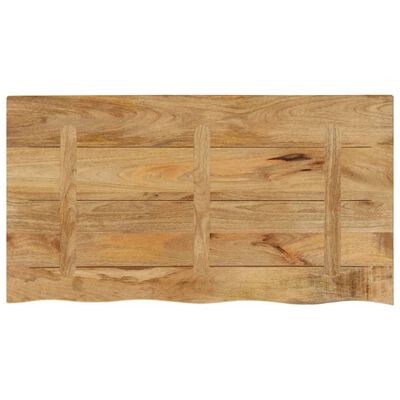 vidaXL Tablero de mesa borde natural madera maciza mango 100x60x2,5 cm