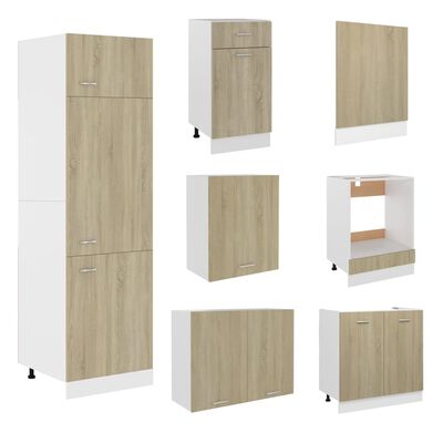 Conjunto de muebles de baño 3 piezas aglomerado roble sonoma