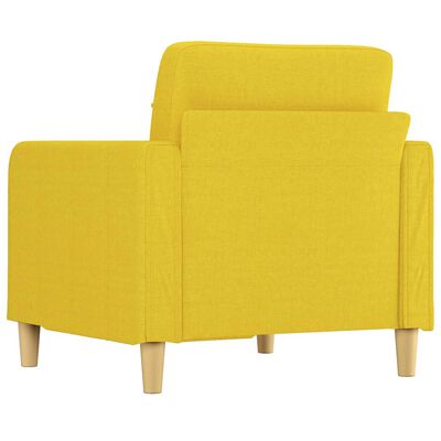 vidaXL Sillón de tela amarillo claro 60 cm