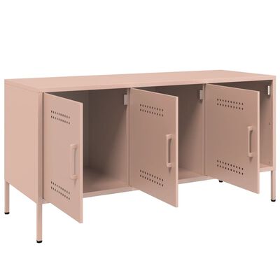 vidaXL Mueble de TV de acero rosa 100,5x39x50,5 cm