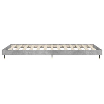 vidaXL Estructura de cama madera de ingeniería gris hormigón 90x190 cm