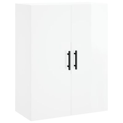 vidaXL Armario de pared blanco brillante 69,5x34x90 cm