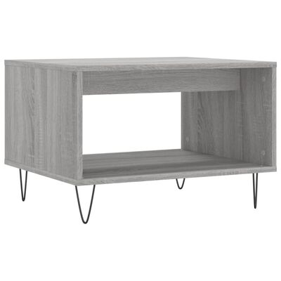 vidaXL Mesa de centro madera de ingeniería gris Sonoma 60x50x40 cm