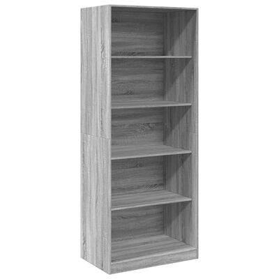 vidaXL Armario de madera de ingeniería gris Sonoma 80x50x200 cm