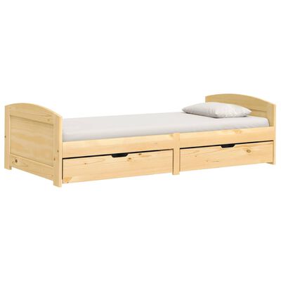 vidaXL Sofá cama con 2 cajones madera maciza pino IRUN 90x200cm