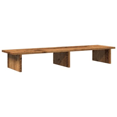 vidaXL Soporte de pantalla madera ingeniería envejecida 100x27x15 cm