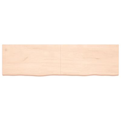 vidaXL Tablero de mesa madera maciza roble sin tratar 180x50x(2-6) cm