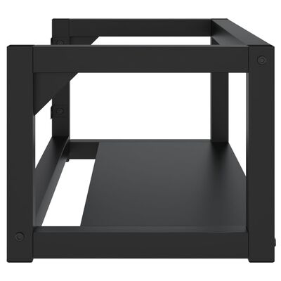 vidaXL Estructura de lavabo suspendido hierro negro 79x38x31 cm