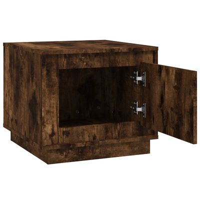 vidaXL Mesa de centro madera contrachapada roble ahumado 51x50x44 cm