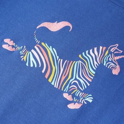 Camiseta infantil azul cobalto 128