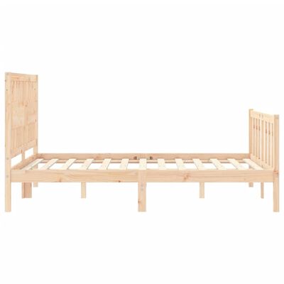 vidaXL Estructura de cama con cabecero madera maciza 140x200 cm