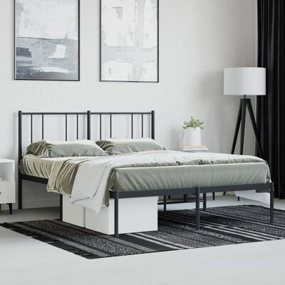 vidaXL Estructura de cama de metal blanca 160x200 cm