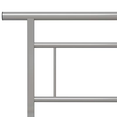 vidaXL Estructura de cama sin colchón metal gris 140x200 cm