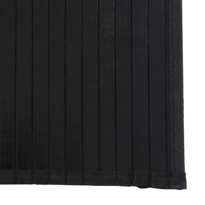 vidaXL Alfombra rectangular bambú negro 70x300 cm