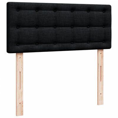 vidaXL Cama box spring con colchón tela negro 120x190 cm