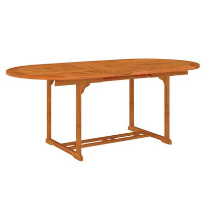 vidaXL Juego de comedor para jardín 7 pzas madera maciza de eucalipto