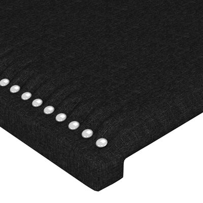 vidaXL Cabeceros 2 unidades de tela negro 80x5x78/88 cm