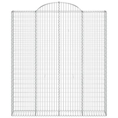 vidaXL Cestas de gaviones 3 uds forma de arco hierro 200x30x220/240 cm