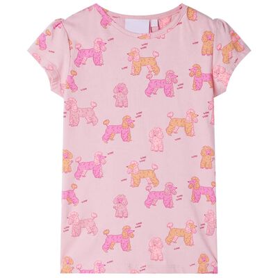 Pijama infantil de manga corta rosa claro 116