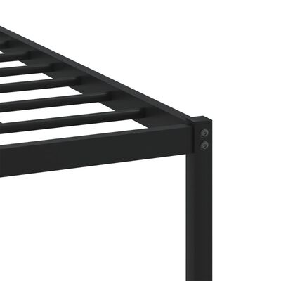 vidaXL Estructura de cama sin colchón metal roble ahumado 160x200 cm