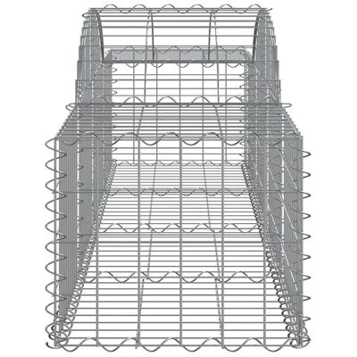 vidaXL Cestas de gaviones 20 uds forma de arco hierro 200x50x40/60 cm