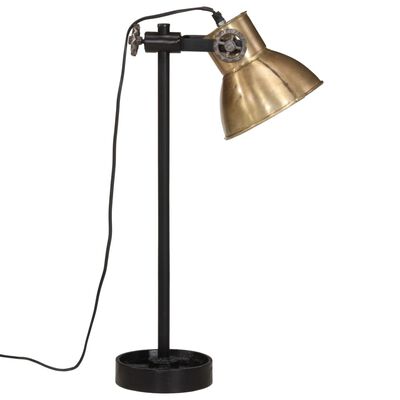 vidaXL Lámpara de escritorio latón vintage 25 W E27 15x15x55 cm
