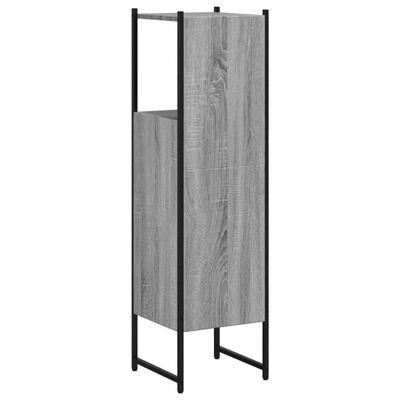 vidaXL Armario de baño madera de ingeniería gris Sonoma 33x33x120,5 cm