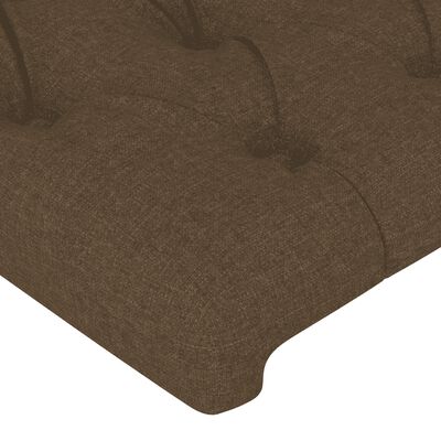 vidaXL Cama box spring con colchón tela marrón oscuro 80x200 cm