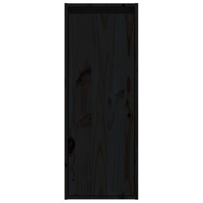 vidaXL Muebles para TV 2 piezas madera maciza de pino negro