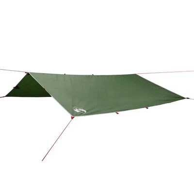 vidaXL Lona de camping impermeable verde 300x294 cm