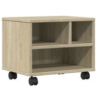 vidaXL Soporte para impresora con ruedas roble Sonoma 41x32x34,5 cm