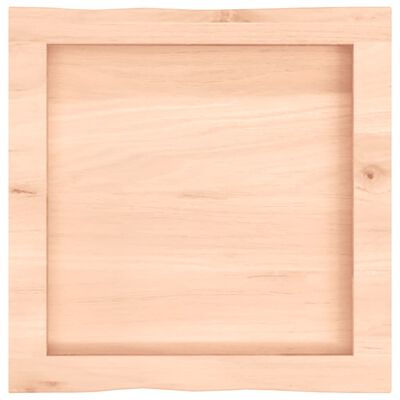 vidaXL Tablero de mesa madera maciza borde natural 40x40x(2-4) cm