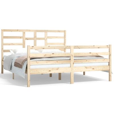 vidaXL Estructura de cama sin colchón madera maciza 160x200 cm