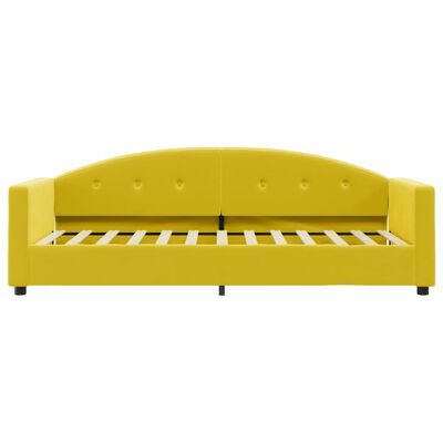 vidaXL Sofá cama con colchón terciopelo amarillo 80x200 cm