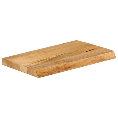 vidaXL Tablero de mesa borde natural madera maciza mango 40x30x3,8 cm