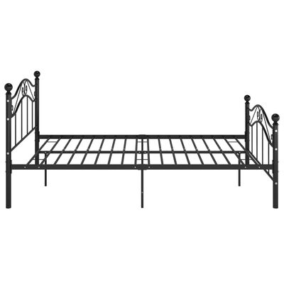 vidaXL Estructura de cama sin colchón metal negro 120x200 cm