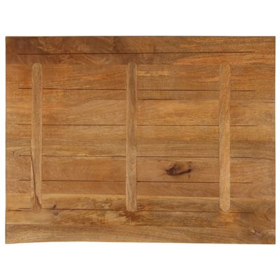 vidaXL Tablero de mesa borde natural madera maciza mango 90x80x3,8 cm