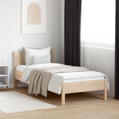 vidaXL Estructura de cama sin colchón madera maciza de pino 100x200 cm