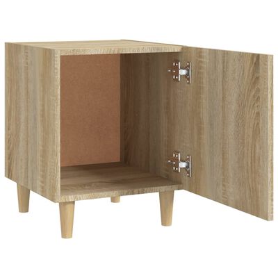 vidaXL Mesitas de noche 2 uds madera contrachapada color roble Sonoma