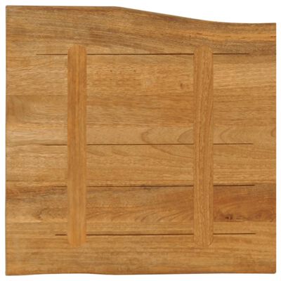 vidaXL Tablero de mesa borde natural madera maciza mango 60x60x2,5 cm