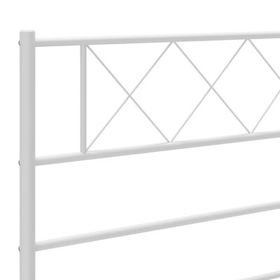 vidaXL Estructura cama sin colchón con estribo metal blanco 107x203 cm