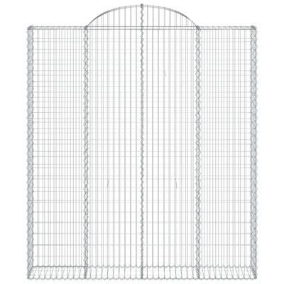 vidaXL Cestas de gaviones 4 uds forma de arco hierro 200x30x220/240 cm