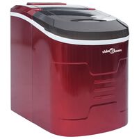 vidaXL Máquina para hacer cubitos de hielo rojo 2,4 L 15 kg / 24 h